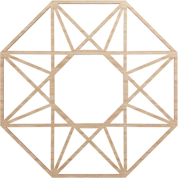 Ekena Millwork Guardian Wood Fretwork Pierced Ceiling Medallion, Alder, 20"OD x 7 3/4"ID x 3/8"T CMWP20X20X0375GDAL - main